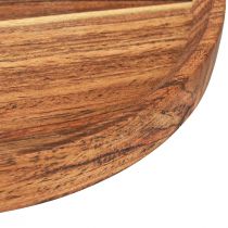 daiktų Medinis padėklas medinė lėkštė akacija natūrali alyvuota Ø25cm H2,5cm