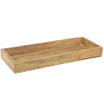 daiktų Medinis padėklas stačiakampis dekoratyvinis padėklas medis 39×15,5×4cm 2vnt