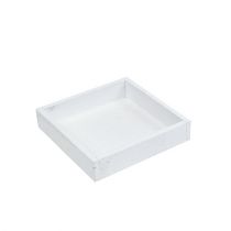 Medinis padėklas baltas padėklas kvadratinis 14cm × 14cm × 3cm 5vnt