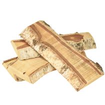 daiktų Medinis padėklas su medžio žievės beržo medžio dekoracija 25 × 10 × 2 cm 4 vnt.