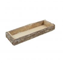 daiktų Medinis padėklas su medžio žieve dekoratyvinis padėklas natūralus 40×15×5cm 3vnt