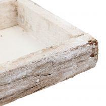 daiktų Medinis padėklas su žieve natūraliai balintas 59×20cm 2vnt