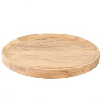daiktų Apvalus medinis padėklas iš natūralios akacijos medienos Ø30cm H2,5cm