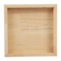 Medinis padėklas dekoratyvinis padėklas medinis kvadratinis natūralus 25×25×3,5 cm