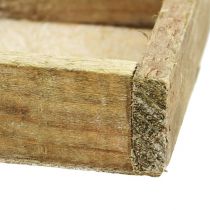 daiktų Medinis padėklas 14cm x 14cm x 3cm išskalbtas