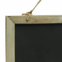daiktų Šiferio lenta su medine briauna pakabinimui natūrali 30x15cm 5 vnt