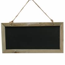daiktų Šiferio lenta su medine briauna pakabinimui natūrali 30x15cm 5 vnt