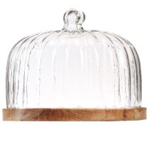 daiktų Medinė lėkštė su sūrio kupolu dekoratyvinė lėkštė mediena Ø29cm H22cm