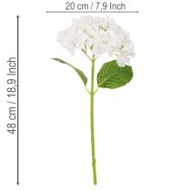 daiktų Dirbtinė hortenzija su ilgu kotu dekoravimui, 48 cm