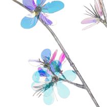 daiktų Dirbtinė gležna žydinti šakelė su vaivorykštiniais žiedais, 98 cm
