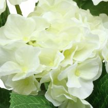daiktų Hortenzijos dirbtinių balto šilko gėlių puokštė vasaros dekoracija 42cm