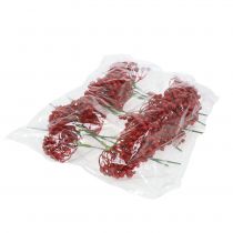 daiktų Hortenzijos pumpurų rinkinys 22cm raudonas 12vnt