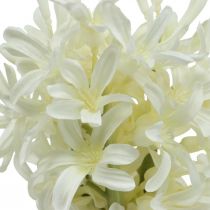 Dirbtinė hiacinto balta dirbtinė gėlė 28cm ryšulėlis po 3vnt