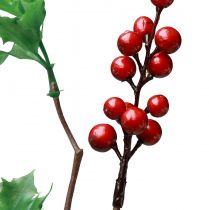 daiktų Ilex Dirbtinė Holly Berry Branch Raudonos uogos 75cm