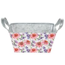 daiktų Jardiniere pavasarinė gėlių dėžutė metalinė dekoracija 20 × 12,5 × 10 cm