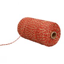 Džiuto juostelė džiuto virvelė džiuto virvelė raudona natūrali spalva Ø2.5mm 200m