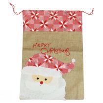 Džiuto maišelis, džiuto maišelis Kalėdinis, dovanų maišelis didelis 50×35cm