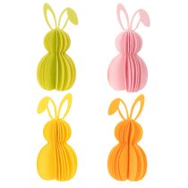 daiktų Dekoratyvinė veltinio triušio figūrėlė pavasario dekoracijai, 20 cm, 4 dalys