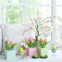 daiktų Vielinis triušis kaip atviras dekoratyvinis objektas modernioms pavasario ir Velykų idėjoms, 16 cm, 3 vnt.