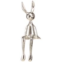 daiktų Edge Stool Rabbit Easter Bunny metalinis sidabras 12×11×34cm