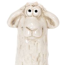 daiktų Keraminė avies figūrėlė, sėdinti avis, Velykoms ir dekoracijai ištisus metus, 18 cm, 3 dalys