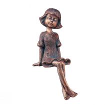 daiktų Kraštinė sėdima sodo figūrėlė sėdi mergaitė bronza 52cm