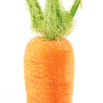 daiktų Morkų dekoravimas morkos flokuotos oranžinės žalios H23cm 8 vnt