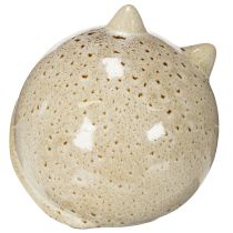 daiktų Keraminė katės dekoratyvinė figūrėlė, apvali, skirta svetainei arba miegamajam, 13 cm