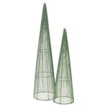 daiktų Metaliniai gėlių kūgiai, žali, gėlių kompozicijoms, 62 cm, 2 vnt.