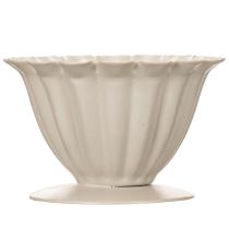 daiktų Dubuo, taurė, gėlės taurelė, kreminės spalvos dekoracija, 9 cm