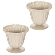 daiktų Dekoratyvinis dubuo, kreminės spalvos trofėjus, mažas, 10 cm