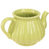 daiktų Keraminis dekoratyvinis arbatinukas vazonėlis rožinė žalia 19,5×13,5×11cm 2 vnt.