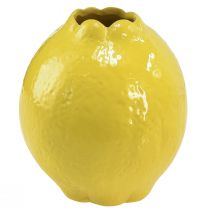 daiktų Keraminė vaza geltonos citrinos dekoracija Viduržemio jūros Ø12cm H14,5cm