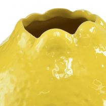 daiktų Keraminė vaza geltonos citrinos dekoracija Viduržemio jūros Ø12cm H14,5cm