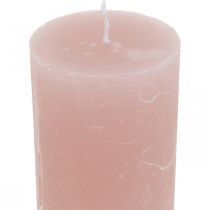 Stulpinės žvakės, dažytos per rožinę spalvą 50 × 100 mm 4vnt