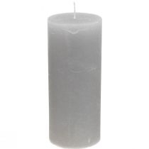daiktų Stulpinės žvakės vienspalvės šviesiai pilkos 85×200mm 2 vnt