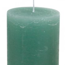 Stulpinės žvakės žalios spalvos 85×200mm 2vnt