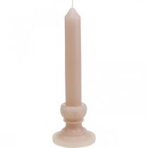 Dekoratyvinė lazdelė žvakė rožinė nostalgija žvakių vaškas vienspalvis 25cm