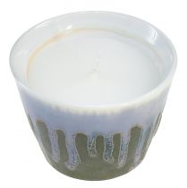 Citronella žvakė keramikoje vintažinės žalios spalvos Ø8,5cm