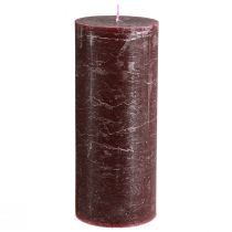 daiktų Žvakės Bordo stulpinės žvakės vienspalvės 85x200mm 2 vnt