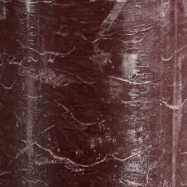 daiktų Prabangios bordo spalvos kolonėlės žvakės, 2 vnt. rinkinys, vienspalvės, 85 x 200 mm, romantiškam ir dekoratyviam naudojimui