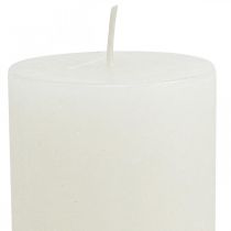 Stulpinės žvakės Kaimiškos spalvos žvakės baltos 70/140mm 4vnt