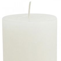 daiktų Stulpinės žvakės Kaimiškos vienspalvės žvakės baltos 70/140mm 4 vnt