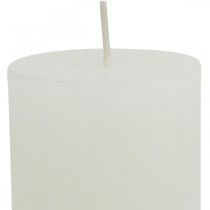 daiktų Stulpinės žvakės Kaimiškos spalvos žvakės baltos 60/110mm 4vnt