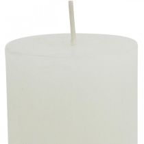 daiktų Stulpinės žvakės Kaimiškos vienspalvės žvakės baltos 60/110mm 4 vnt