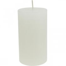 daiktų Stulpinės žvakės Kaimiškos vienspalvės žvakės baltos 60/110mm 4 vnt