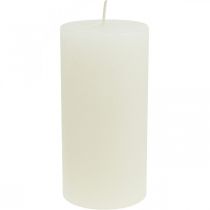 daiktų Stulpinės žvakės Kaimiškos vienspalvės žvakės baltos 70/140mm 4 vnt