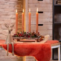 daiktų Žvakių dekoracijos Advento skaičiai 1-4 matinio aukso spalvos metalinės, aukštis 10 cm, 4 vnt.