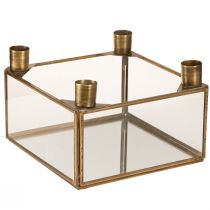 daiktų Žvakių laikiklis Advento veidrodis aukso užpildymui 15×15×10,5cm