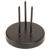 daiktų Žvakidės Advento vainikas metalinės matinės juodos spalvos Ø8cm 4 vnt.
